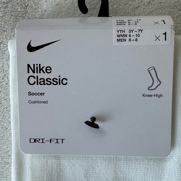 Nike Classic White Dri-FIT Soccer Socks - Picture 2 of 3